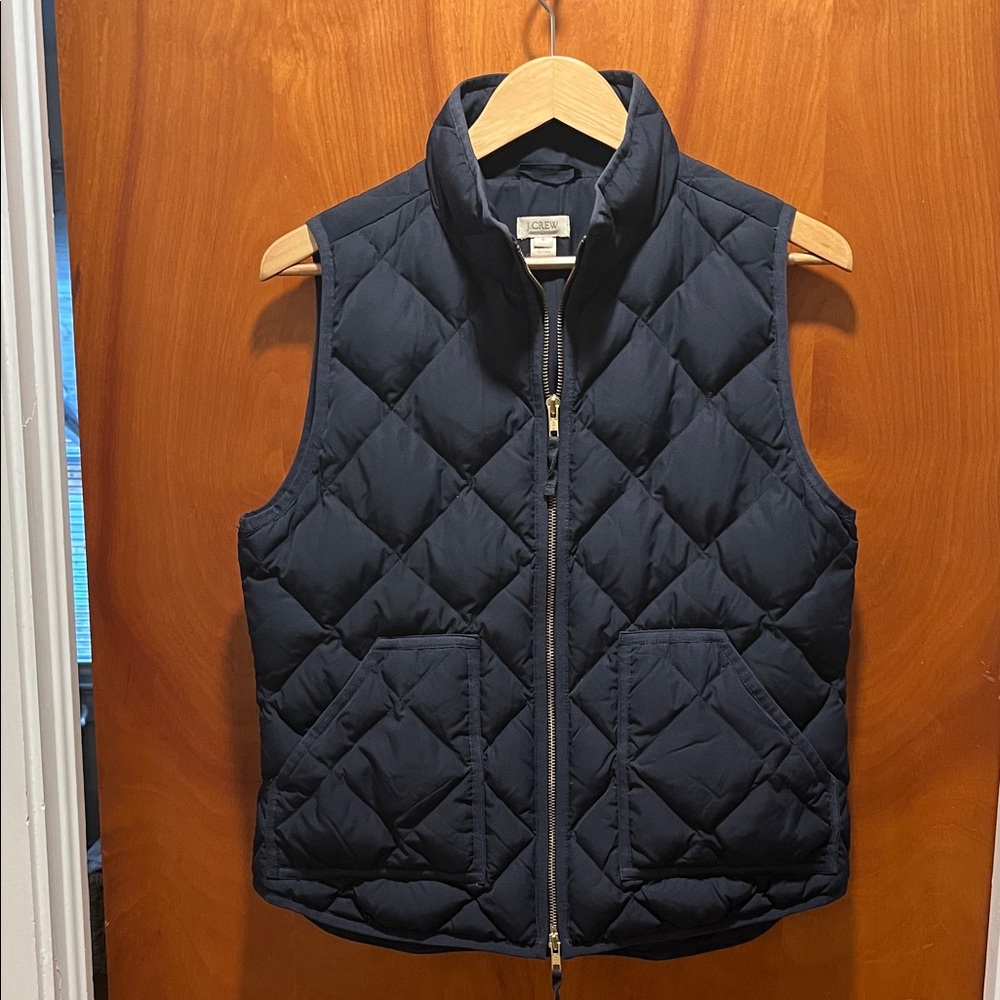 J. Crew Navy Quilted Vest
